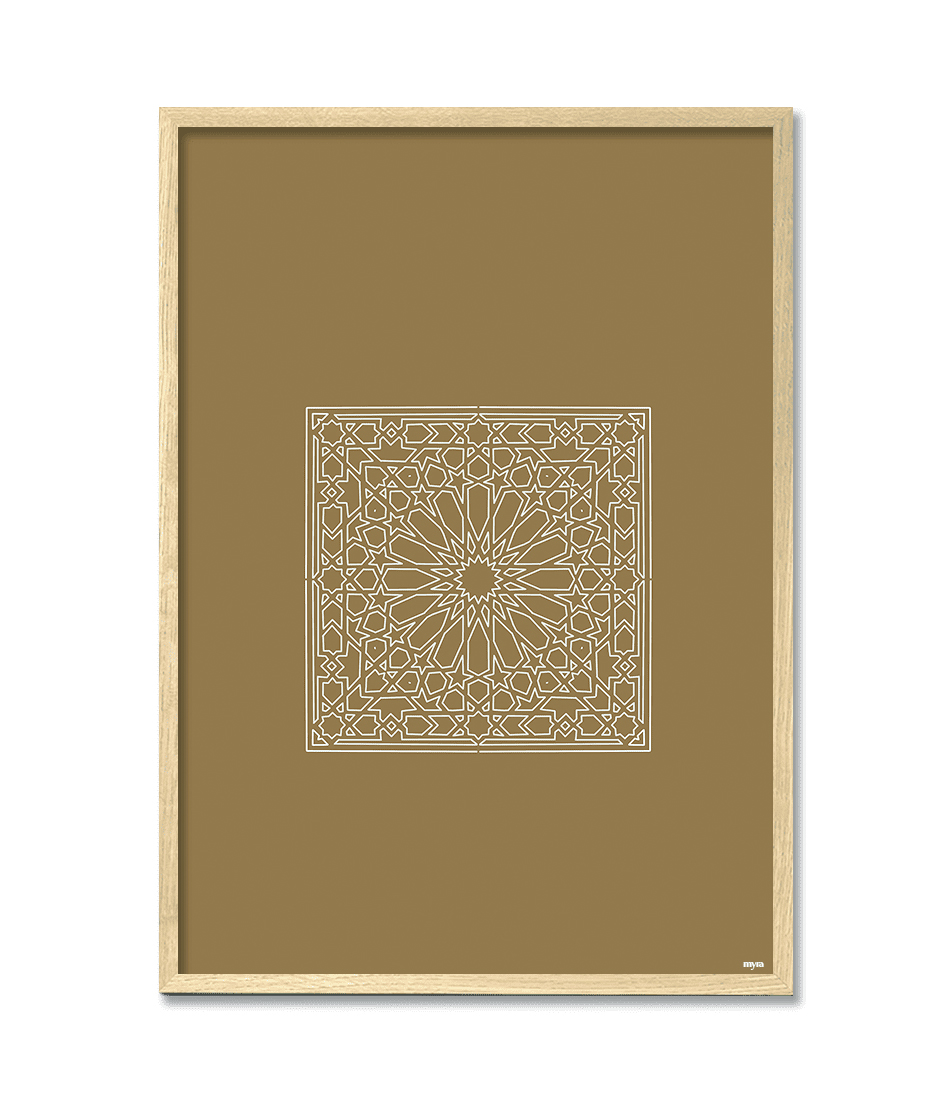 Squared Islamic Art Brown