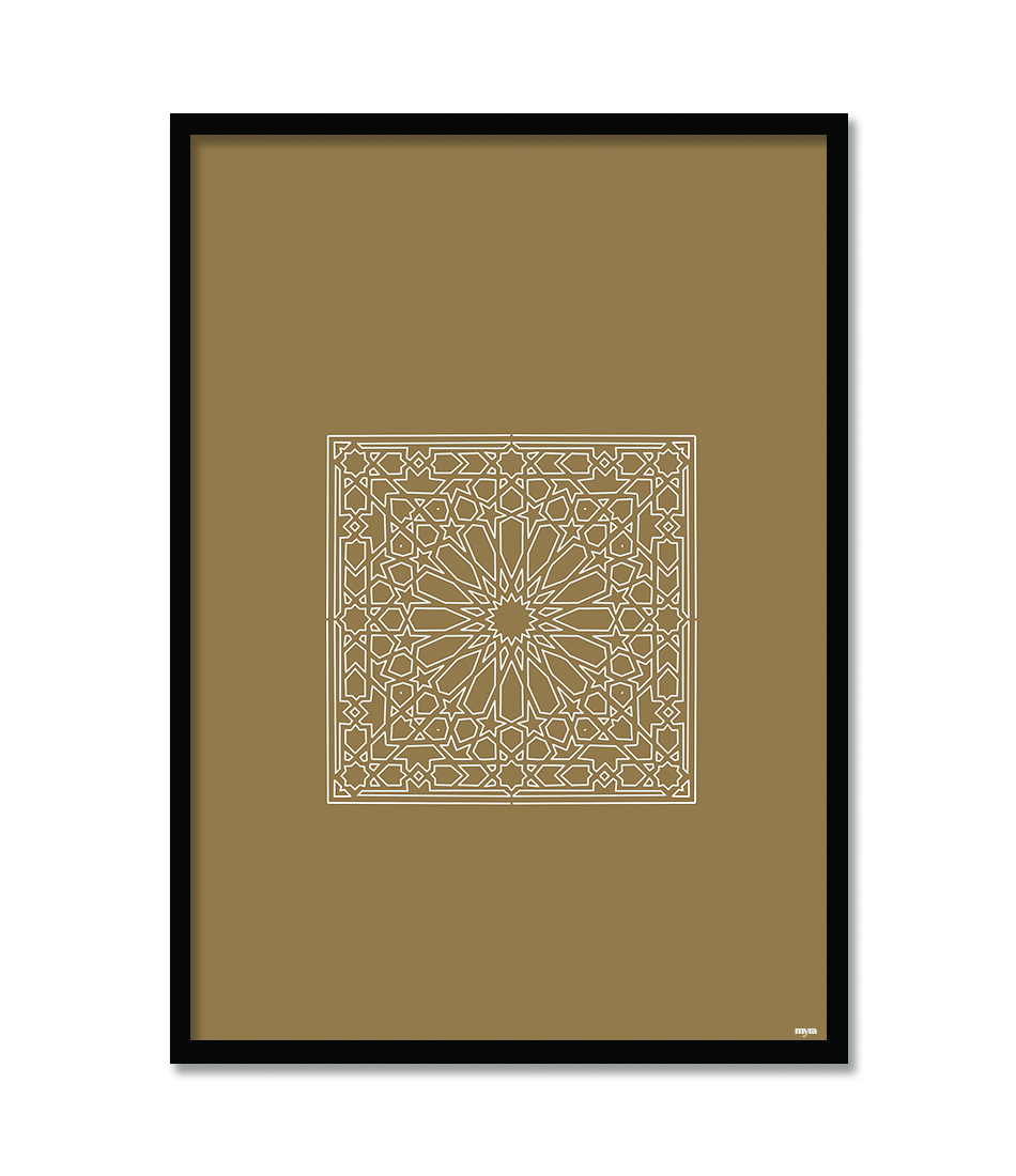 Squared Islamic Art Brown